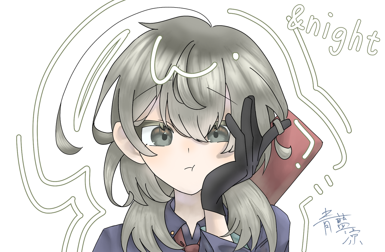 &night  Illust of 青藍　涼　～代選中  11/27まで～ girl 下手 request illustration cute 下手じゃない上手すぎるから安心してえええ