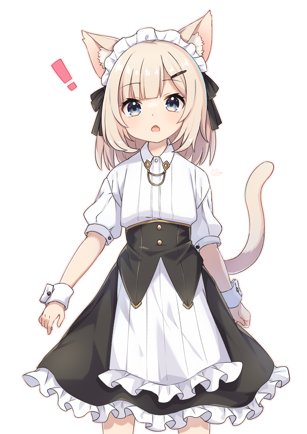 ◇ オリジナル ◇ 手描きイラスト ◇ メイド 女の子 ◇ 【ハガキサイズ