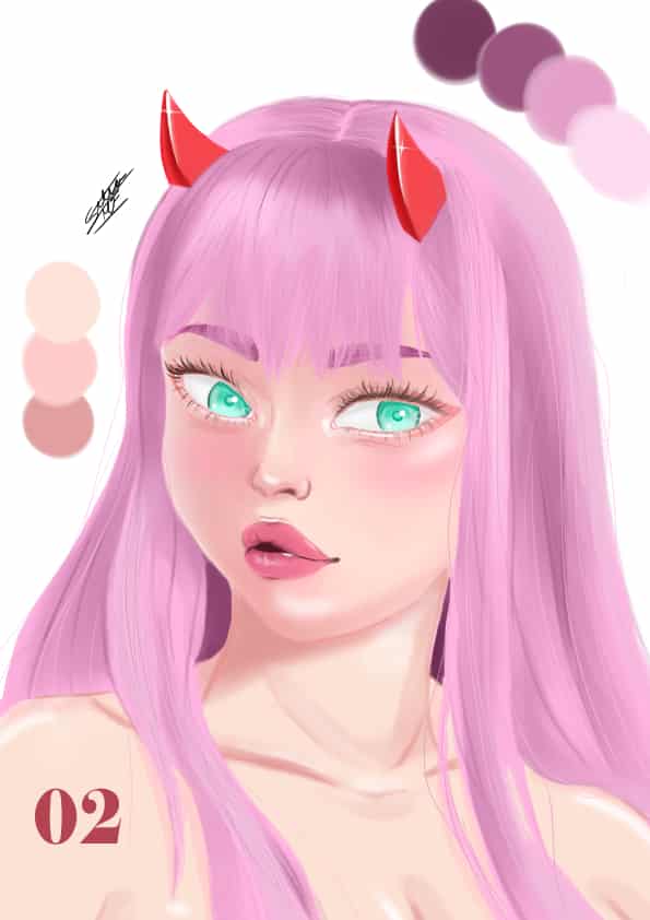 Zero Two Fanart Silvs イラスト Art Street アートストリート