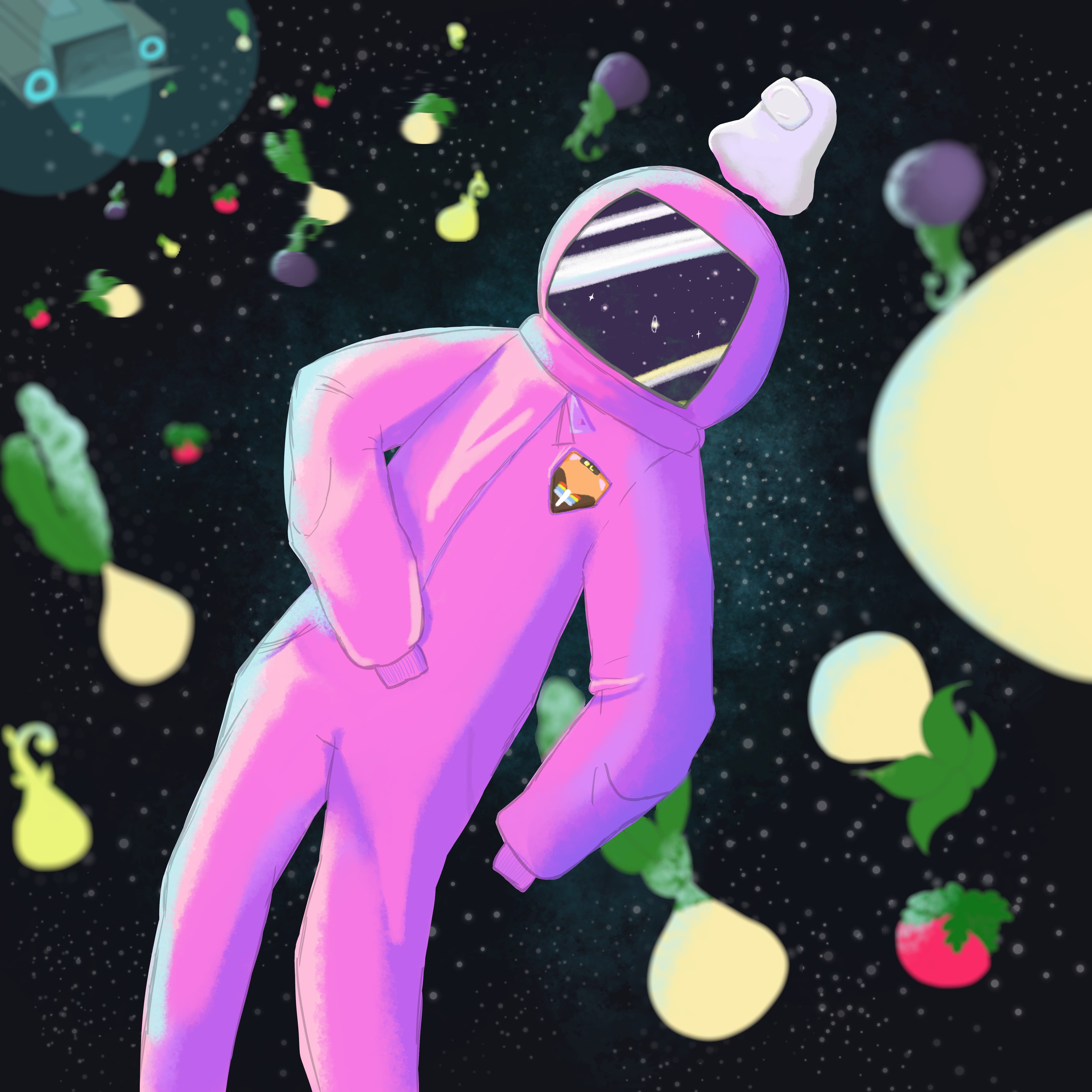 Floating man in space HelenZZZ - 插图 ART street