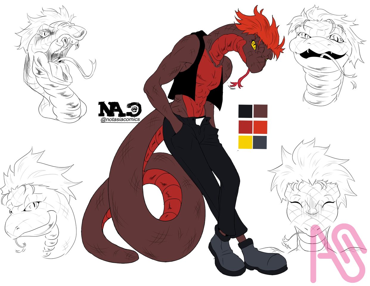 Commission done Illust of @notasiacomics anime character oc cartoon monster furry characterdesign animeart mangaart