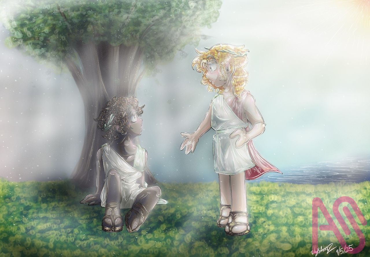 “A Distant Memory” (SOA) Illust of LKMr.Raz medibangpaint digital digitalillustration Achilles SongOfAchilles Patroclus TSOA