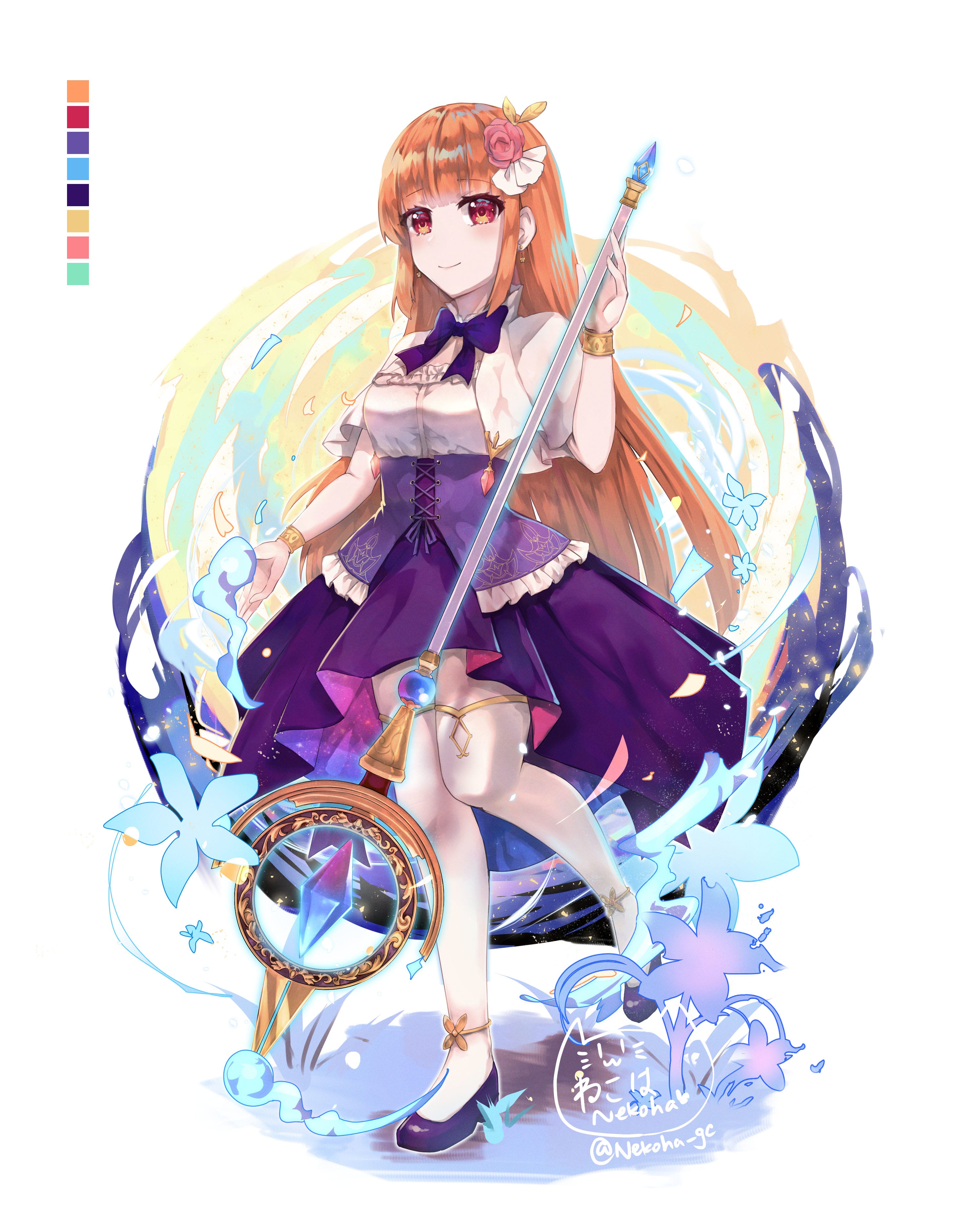 魔法使い☆「オリジナルイラスト絵画原画」 Spell Fragments イラストレーターkuroさんによる描き下ろし
