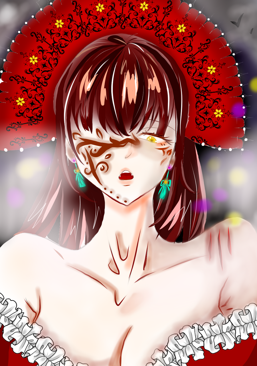 Lost Lady Illust of ipsitawrites forest dark medibangpaint princess vampire sexy wildlife withoutpenscreen