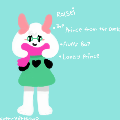 Ralsei Art Illust of CherryArtsOwO doodle art cute Quick lazy creature Ralsei Deltarune