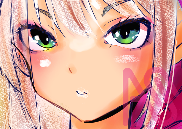 ヘソだしは反則だった・・・ホットパンツも・・・ Illust of さと girl doodle roughsketch ギャルママは17歳