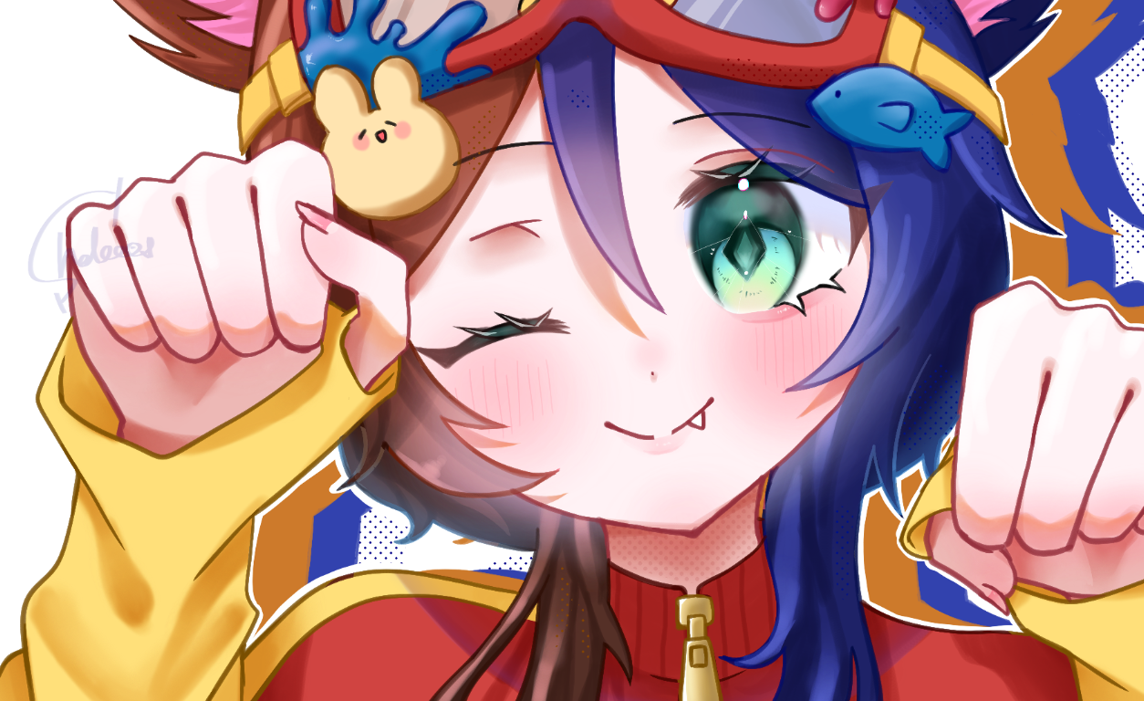 ねこもりやちゃんはぴば‼️‼️‼️ Illust of 白海 しゃけ / 代選中 cat_ears kawaii お誕生日おめでとう 本気 よそのこ Wink 代理 本気絵 ガチ絵 ねこもりアート