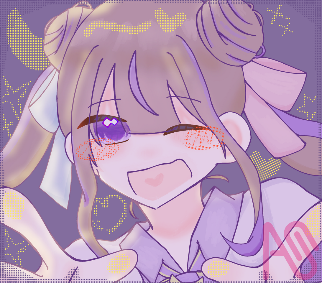 るなちゃん🌙✨💜 Illust of さくらもち digital よその子 star 下手でごめんね ゆずはへおくりもの ゆずはの代選