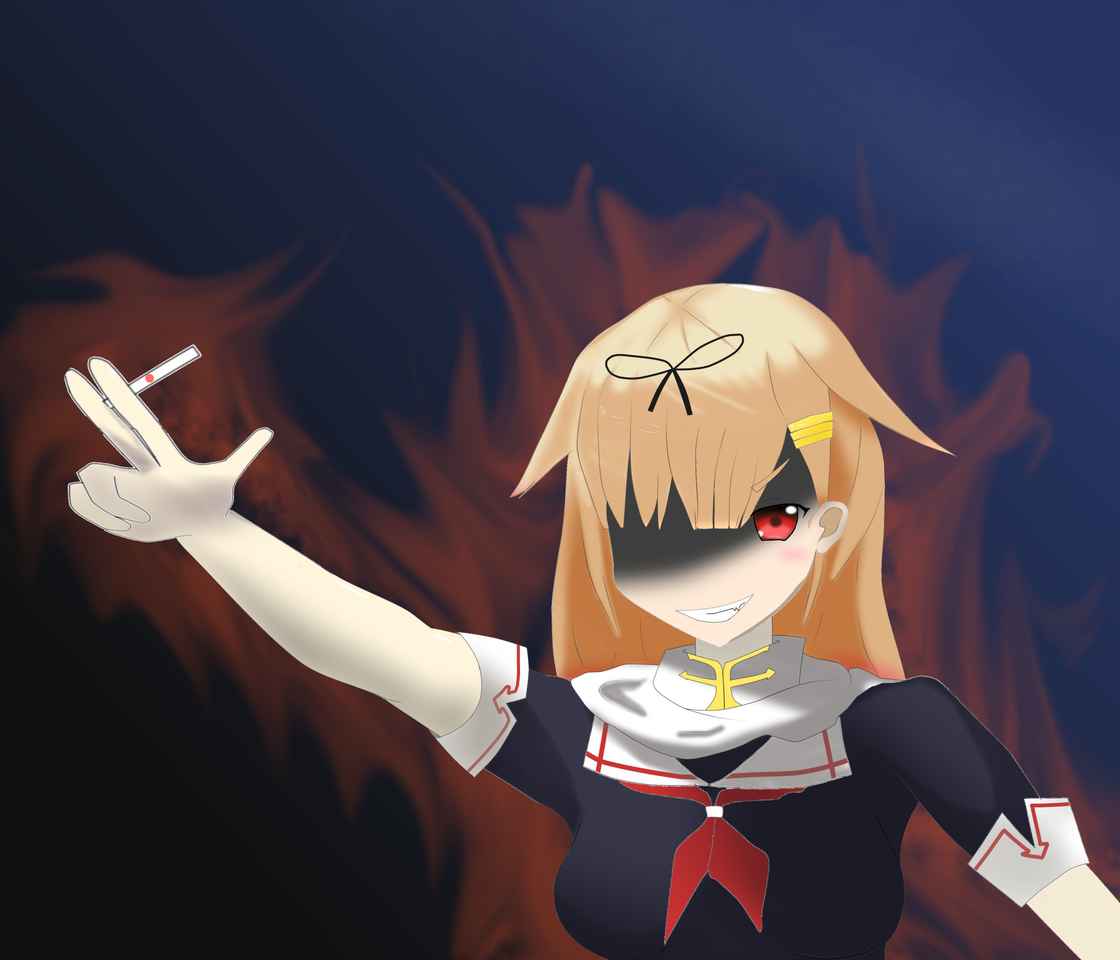 立直をかける夕立 Tentaten イラスト Art Street アートストリート