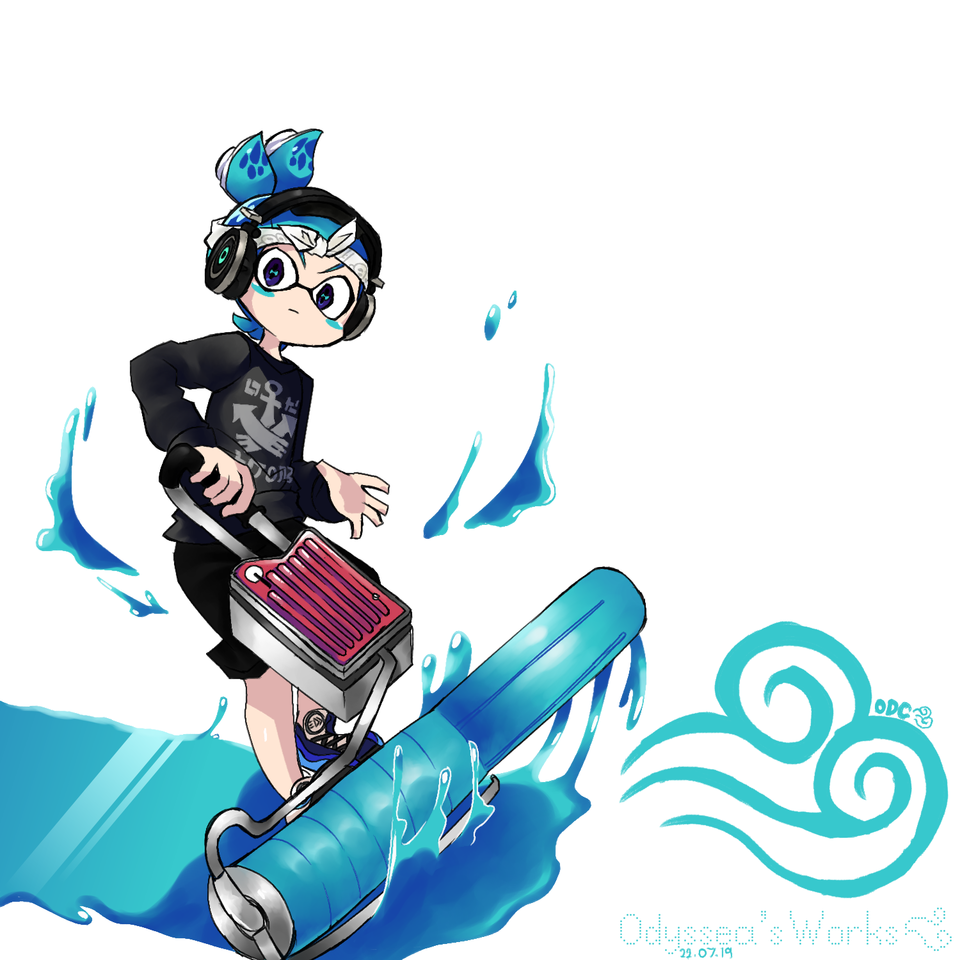 水色flingzaローラー 彼の名前はミモザです Frayer イラスト Art Street アートストリート