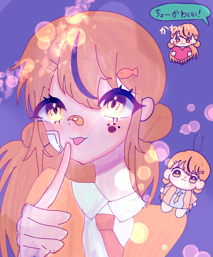「ちょーかわいい！」 Illust of 魚黒　橙@代選中 oc オレンジ髪 代理 神絵師はこちら↑