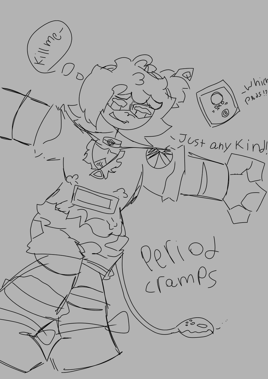 Draw ur favorite character with ur problems! Ok. Illust of cat5bird AI_art medibangpaint Relatable Bruh murderdrones