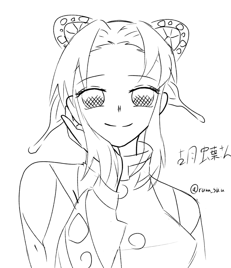 胡蝶さん Illust of 翠雨るな medibangpaint KimetsunoYaiba KochouShinobu