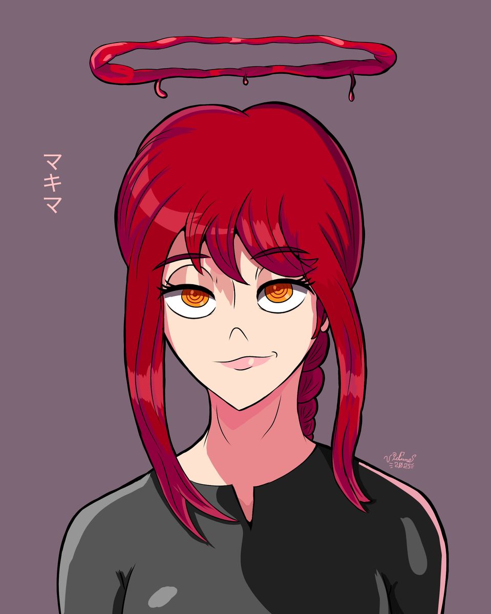 Makima  Illust of vicfunes fanart illustration anime digital animegirl cutegirl Beauty devilgirl ChainsawMan makima