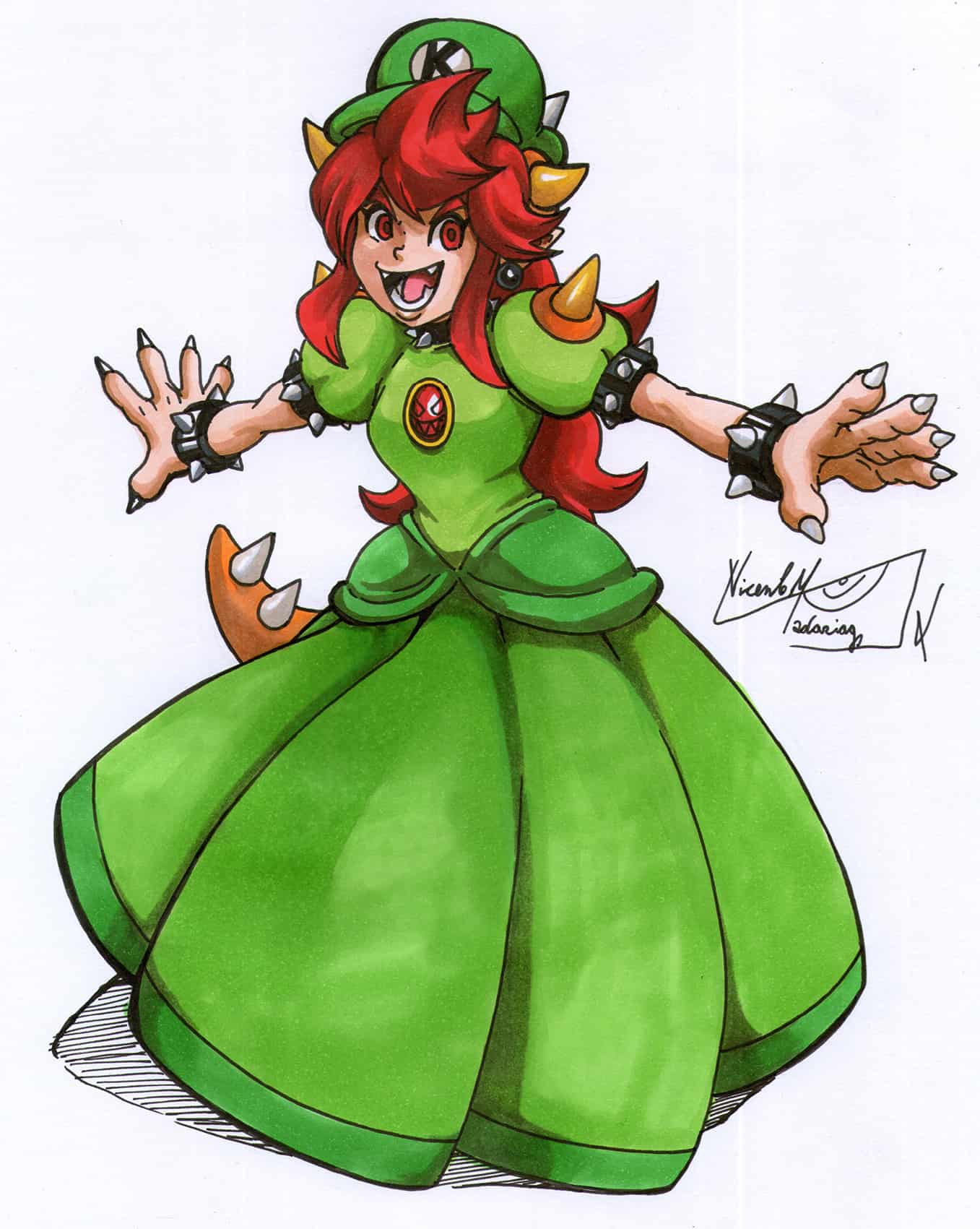 Koopa Peach, Bowser Peach Vicente.J.M Illustrations ART street