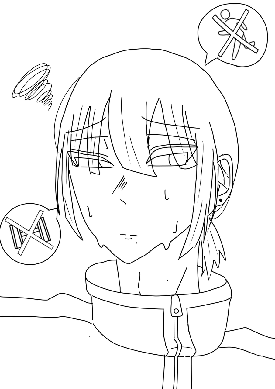 今日の線画 Illust of koto medibangpaint line_art かっこいい boy kawaii handsome 運動できない