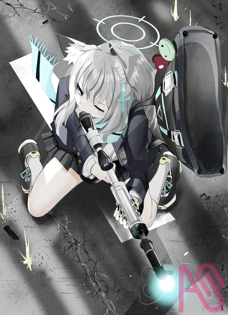 撃つ Illust of さと fanfic girl fanart BlueArchive 砂狼シロコ