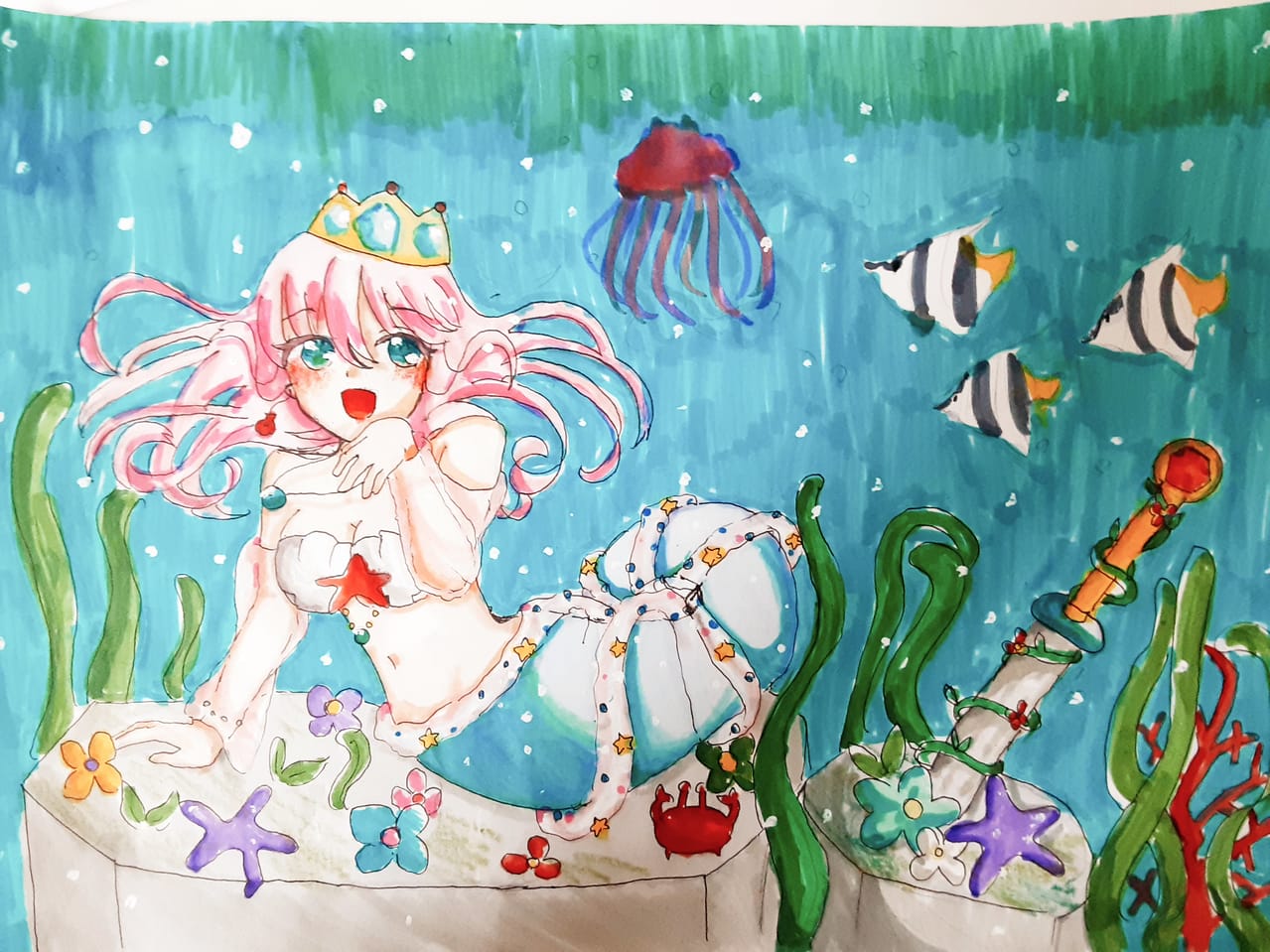 海の底で ナチュネコ お味噌汁崇拝 イラスト Art Street アートストリート