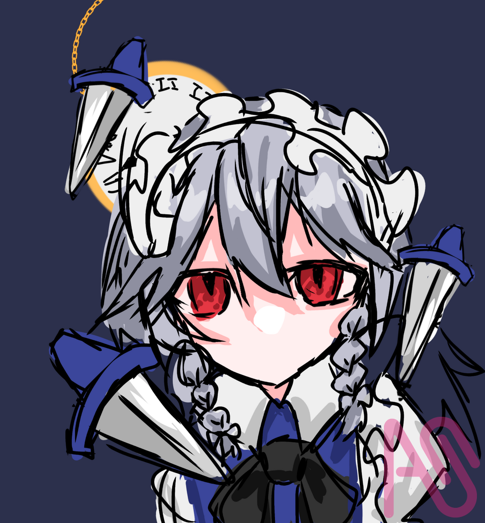 毎日投稿二日目！ Illust of 描猫 檸檬 💊🎀🩷 Touhou_Project 十六夜咲夜