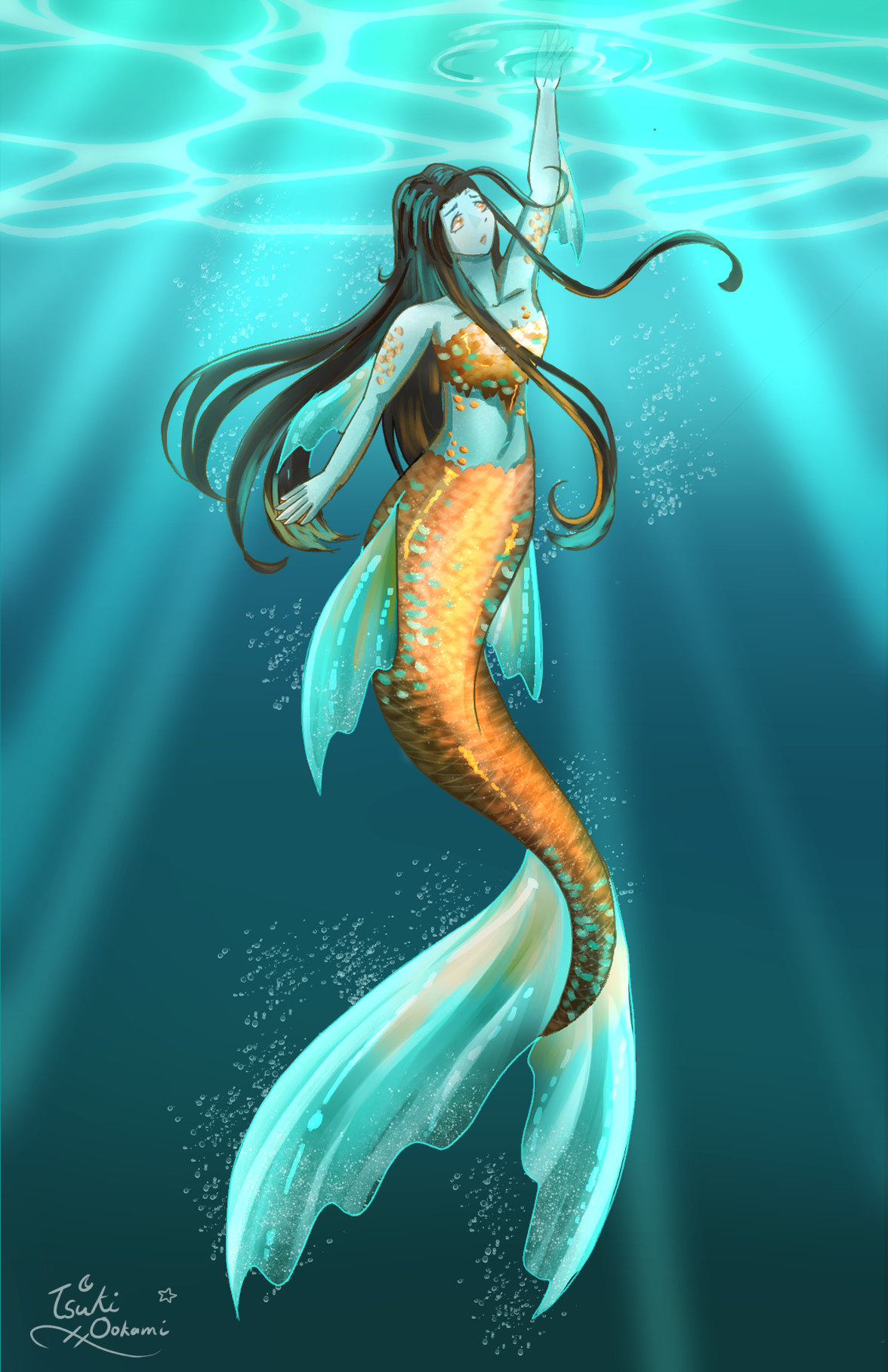 Mermaid Tsuki Ookami Illustrations ART Street mermaid-tsuki-ookami-illustrations-art-street
