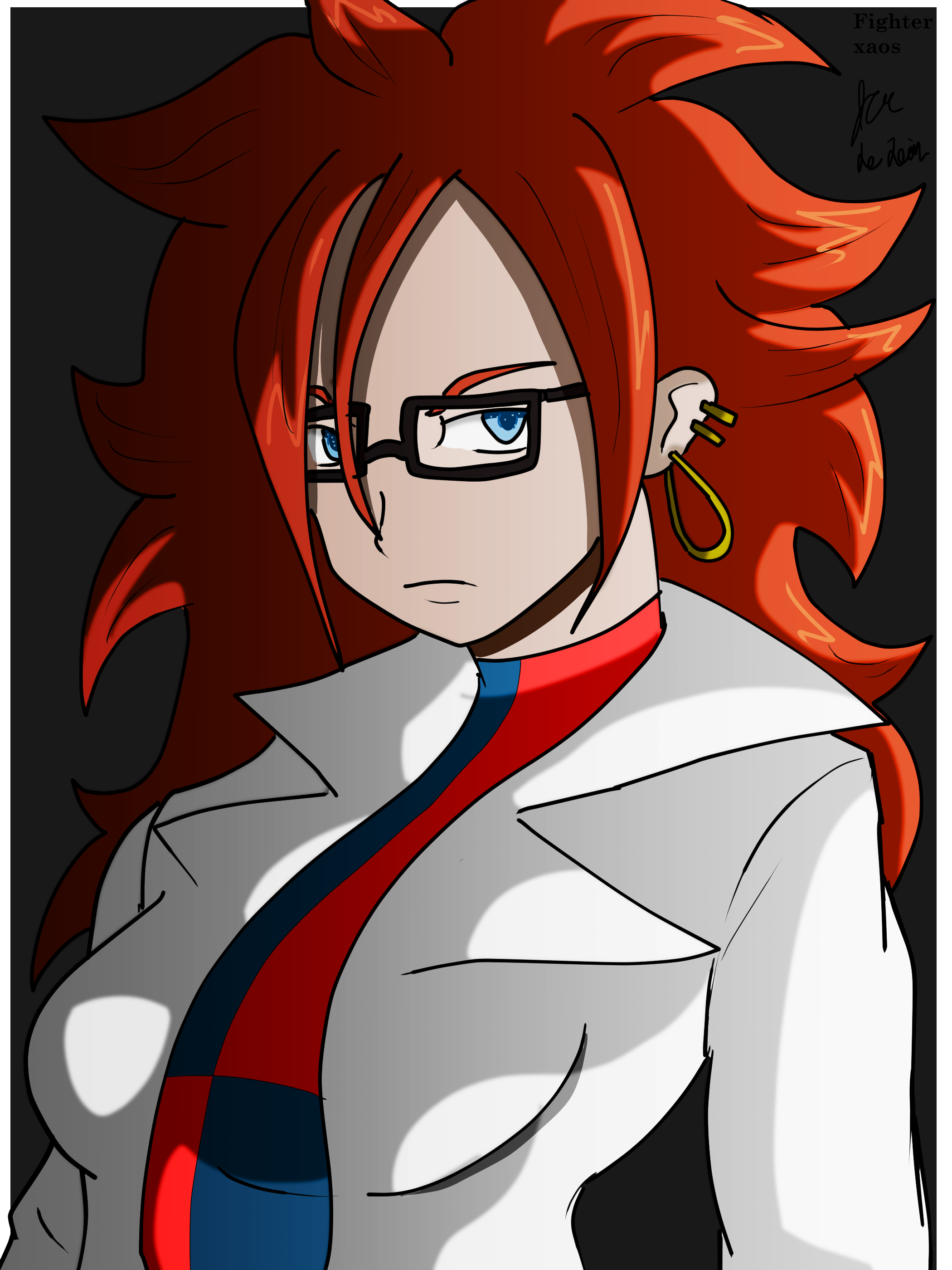 Android 21 in lab coat fighterxaos Illustrations ART street