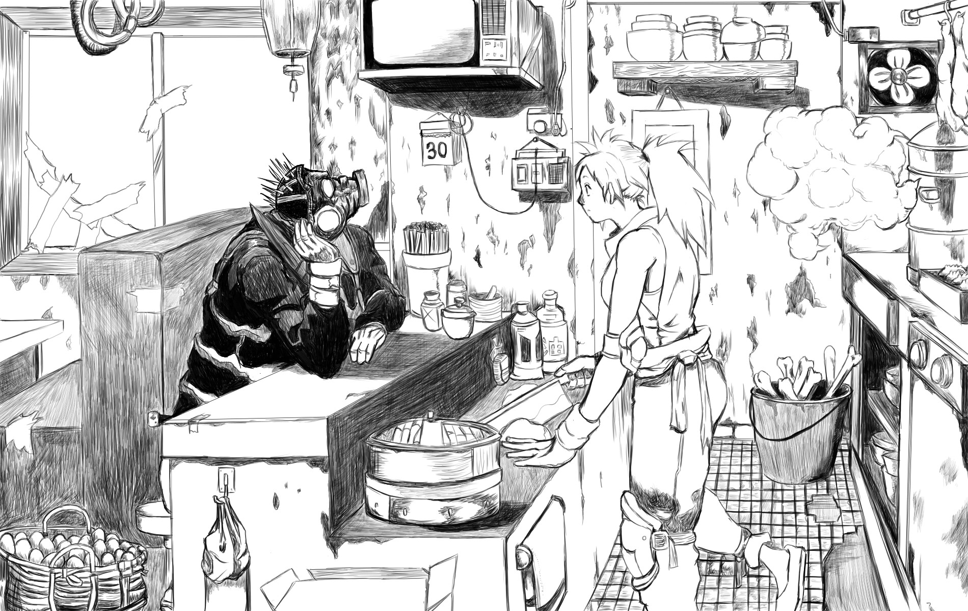ドロヘドロ 模写 ヨシマツ - Illustrations ART street