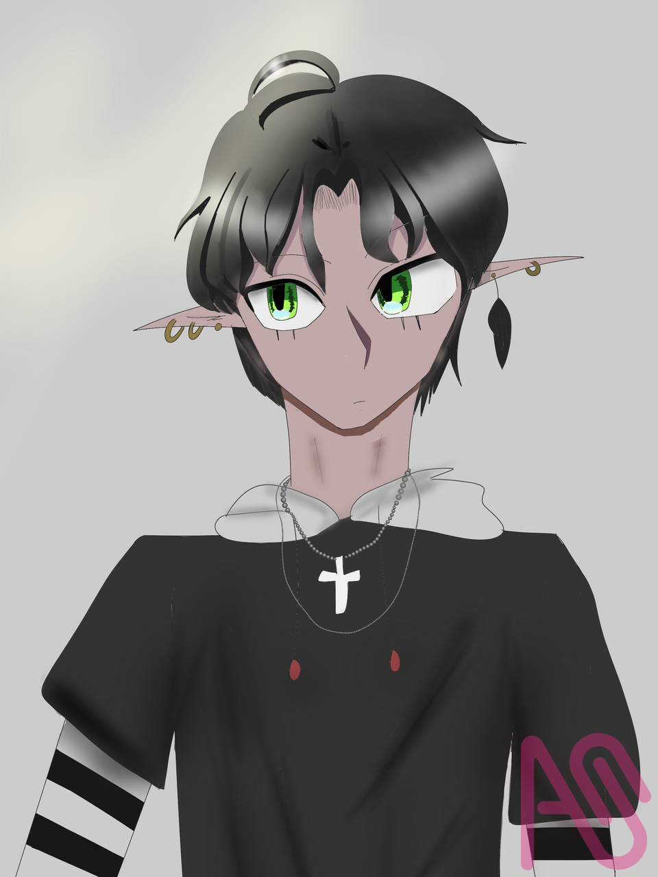 🐦‍⬛🏴‍☠️🪶 Illust of Linea oc black