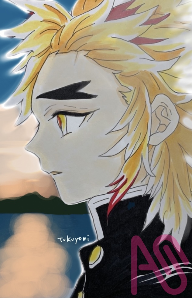 煉獄さん横顔シリーズ ③ 少年と夕陽 tukuyomi - Illustrations