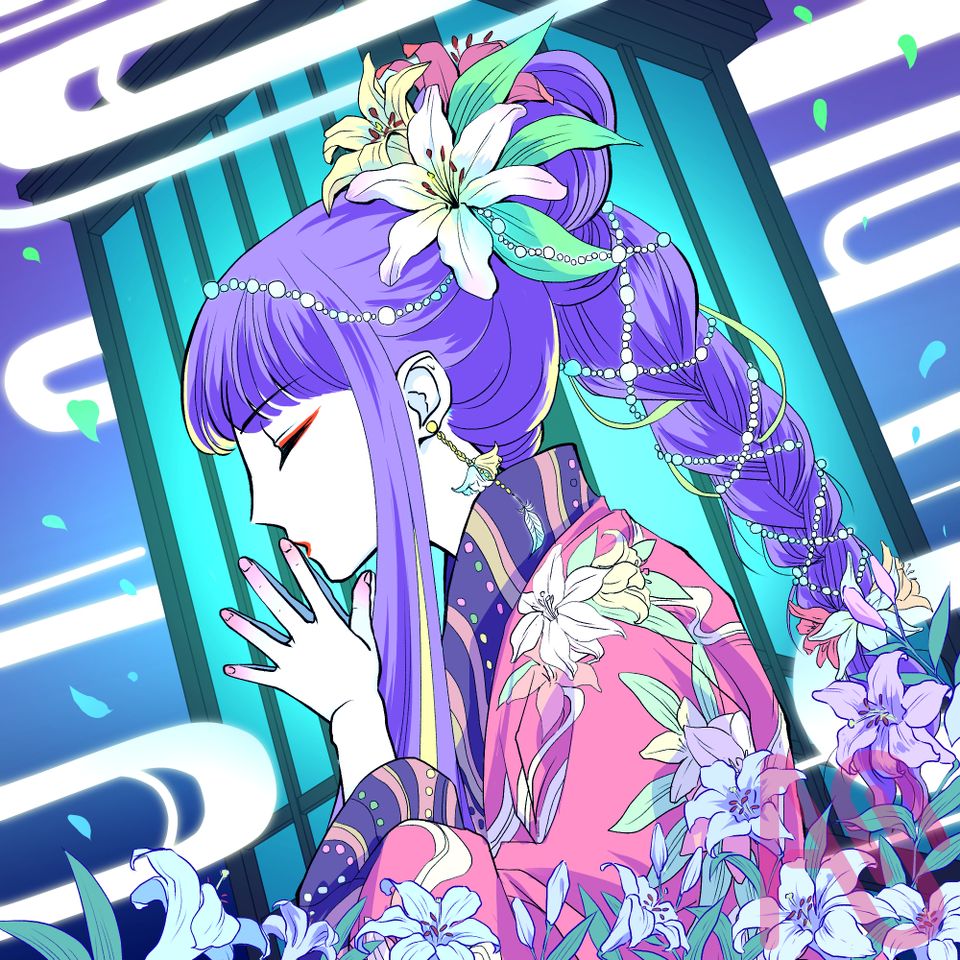 青行灯 Illust of 鳳小羽 Japanese_style youkai kimono