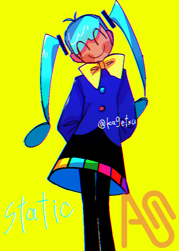 Static miku! Illust of kagetsu hatsunemiku illustration art static