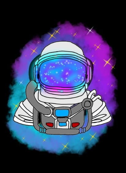 Galaxy Astronaut Ghost Bird イラスト Art Street アートストリート