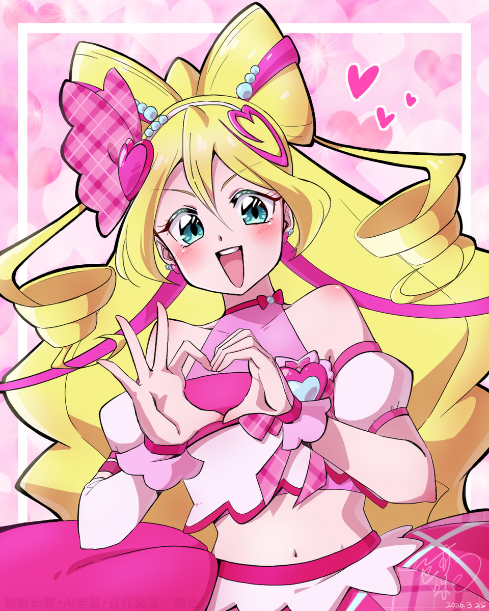 おめでとー！！！！！🎉 Illust of 笹井 咲七 PrettyCure Precure キュアアイドル キミプリ キミとアイドルプリキュア♪ キュアアイドル生誕祭2026 キュアアイドル誕生祭2026