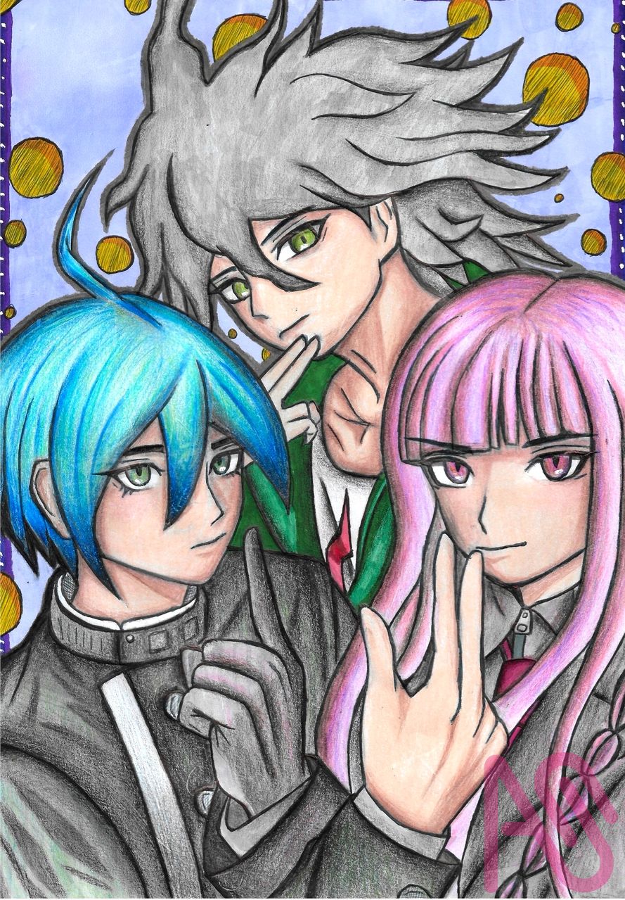 Danganronpa Decadence fanart Illust of Natalia.art DanganronpaCreativeContestIllustrationCategory fanart Danganronpa2 Danganronpa Nagito Komaeda kirigiri V3 shuichisaihara danganronpafanart 2x2
