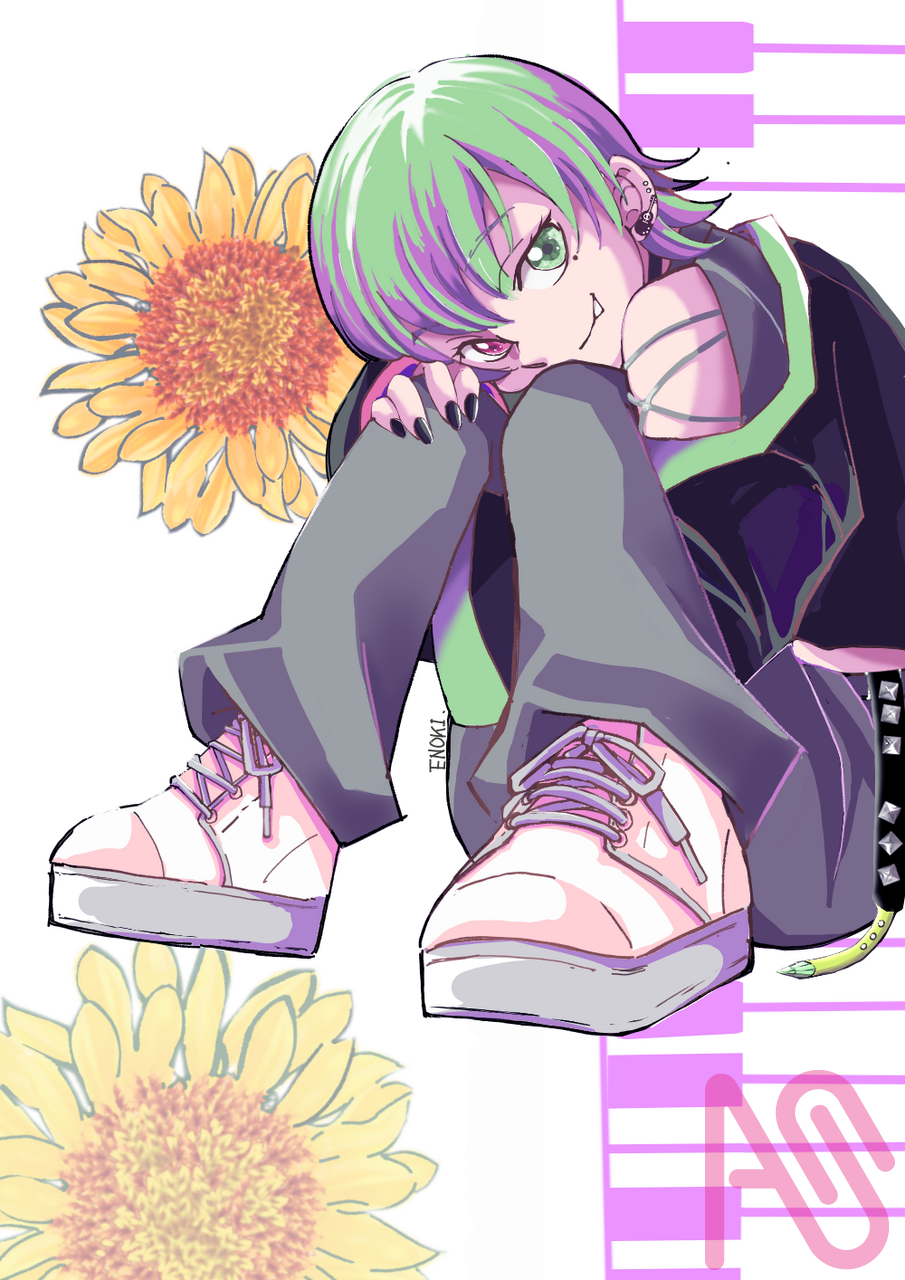 晴夏　天音さん Illust of エノキ illustration メディバンペイント ひまわり kawaii よその子 代理 天の音楽会
