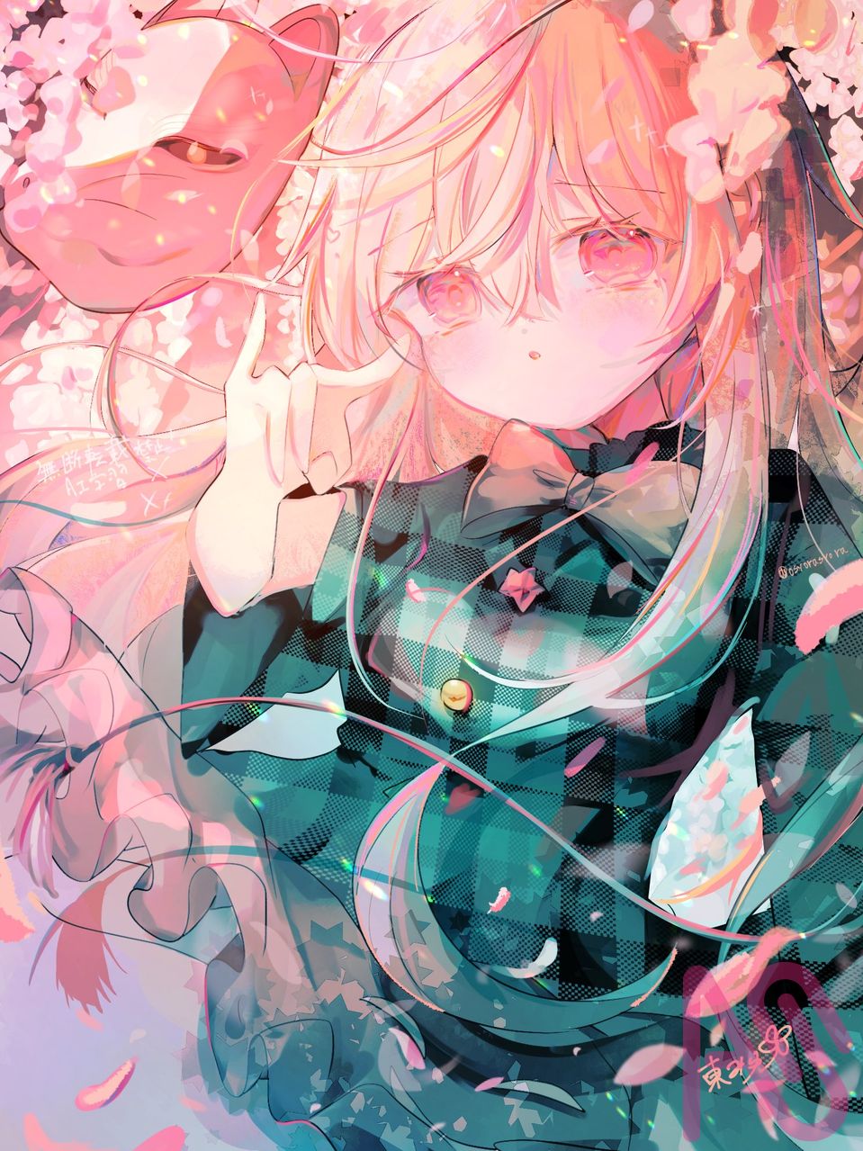 こんこん🦊 Illust of 東みゅ girl illustration Touhou_Project 秦こころ 東方イラスト