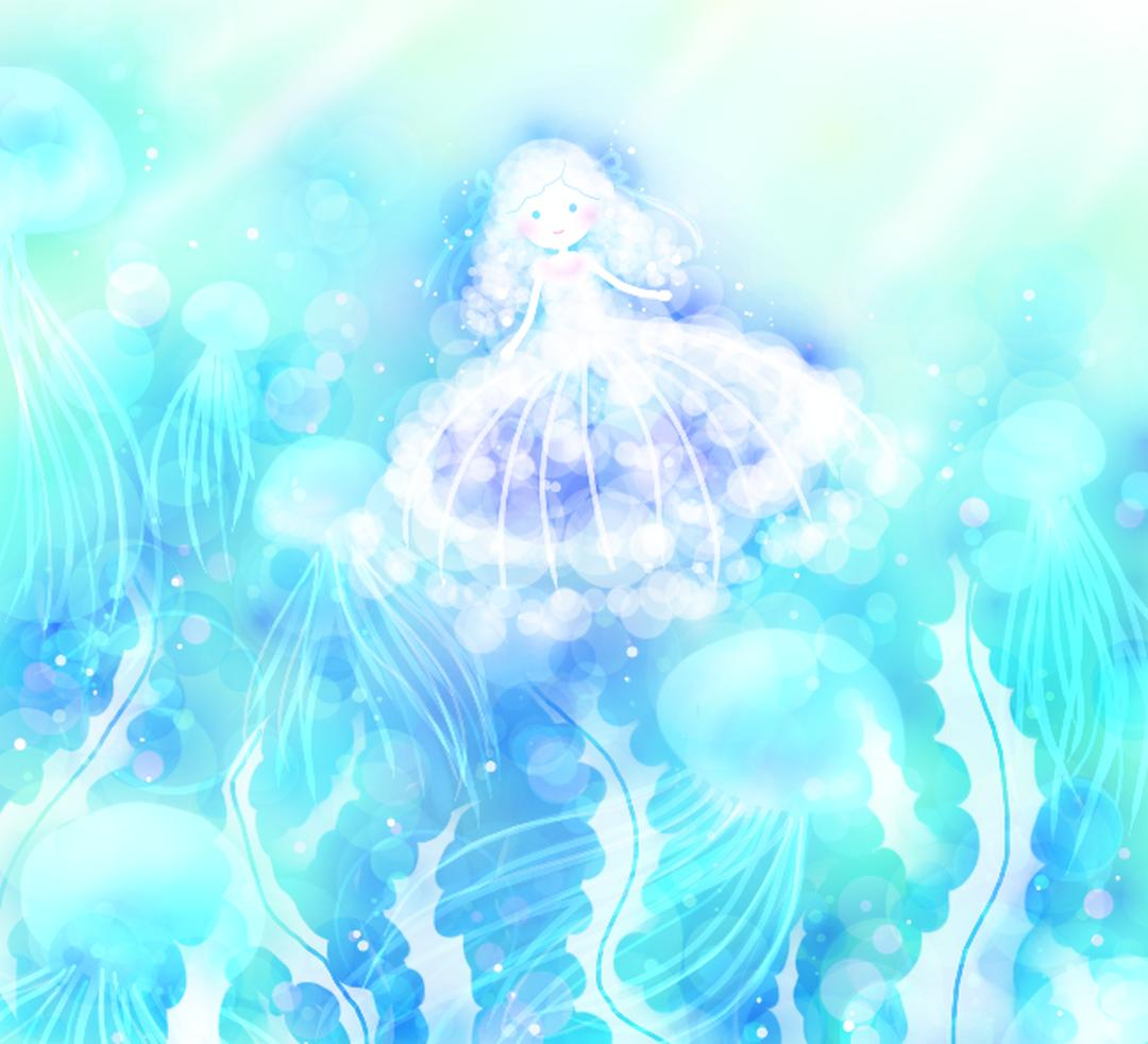 ふわふわクラゲ姫 つきのくろねこ イラスト Art Street アートストリート