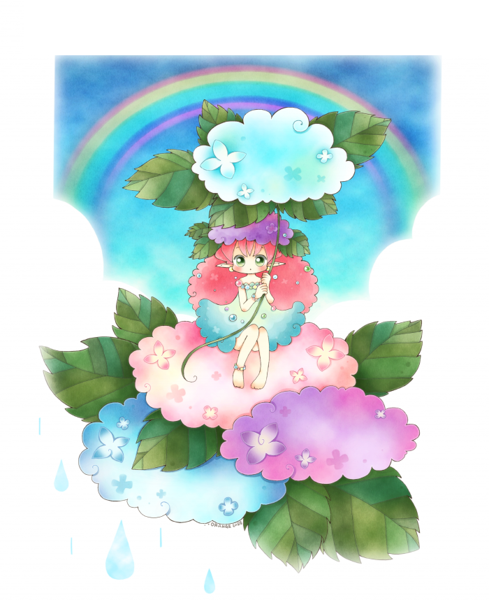 紫陽花の妖精 Orange Lore イラスト Art Street アートストリート
