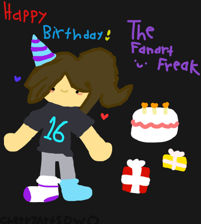 Happy Birthday Tff Cherryartsowo イラスト Art Street アートストリート