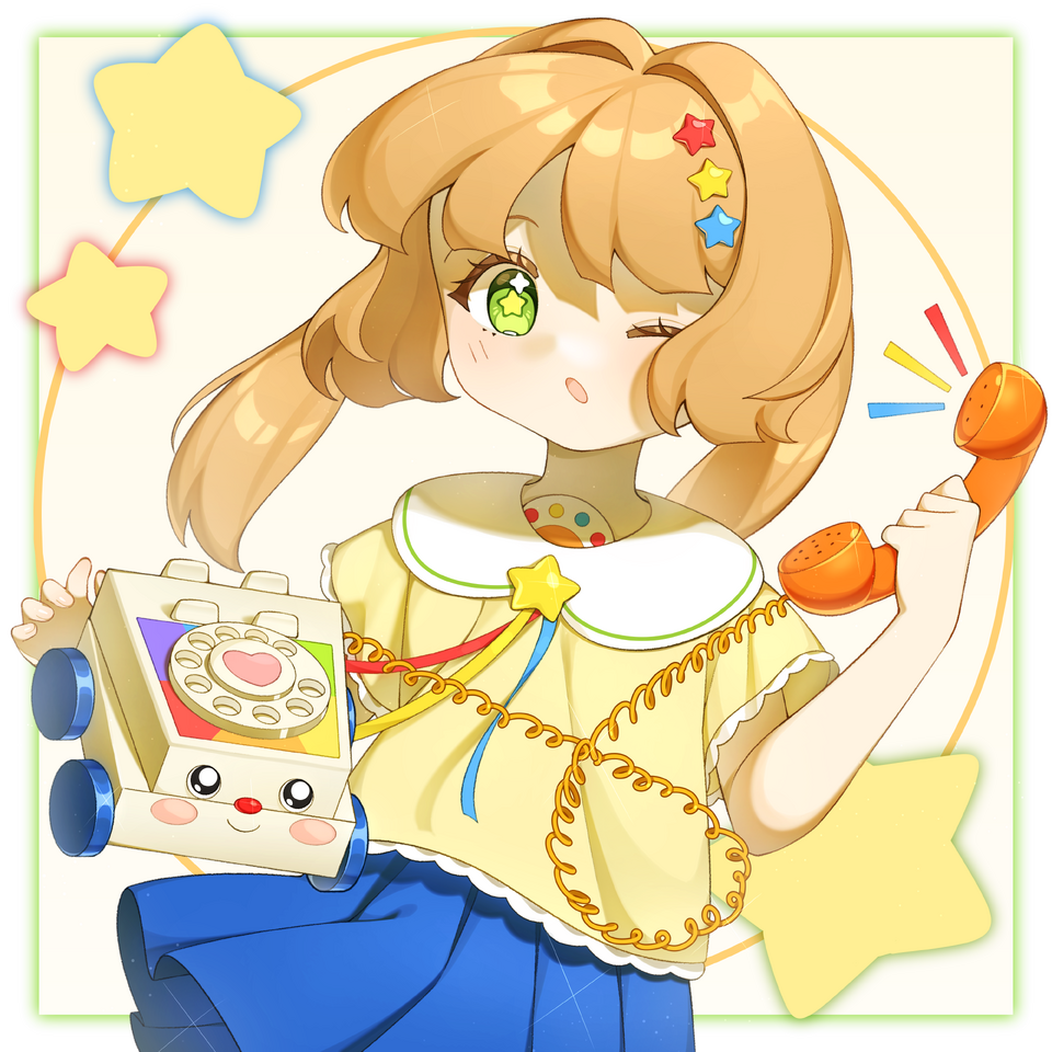 Toy rotary phone ☎ Illust of Rafflesia girl cute medibangpaint oc animegirl