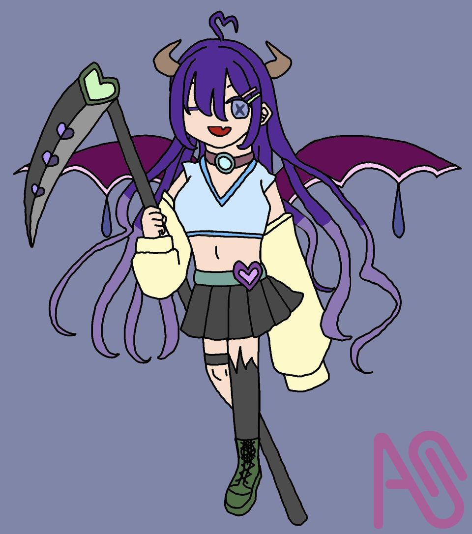 新しい代理ちゃん Illust of ゆみ(はちみつれもん) 代理 代理資料 girl cute cool purple