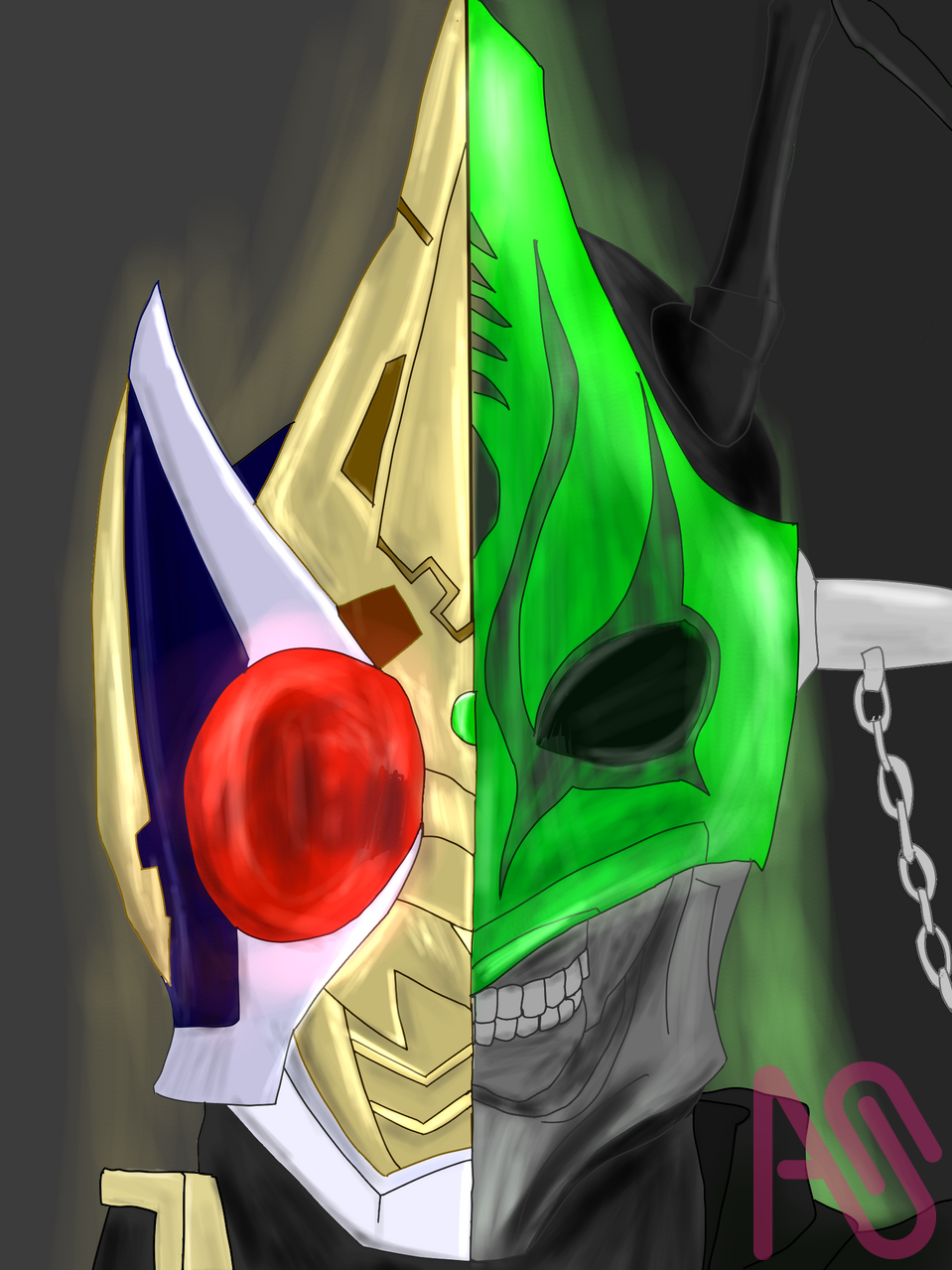 戦いの宿命 Illust of ぱるぷ KamenRider 仮面ライダー剣 キングフォーム ジョーカーアンデッド