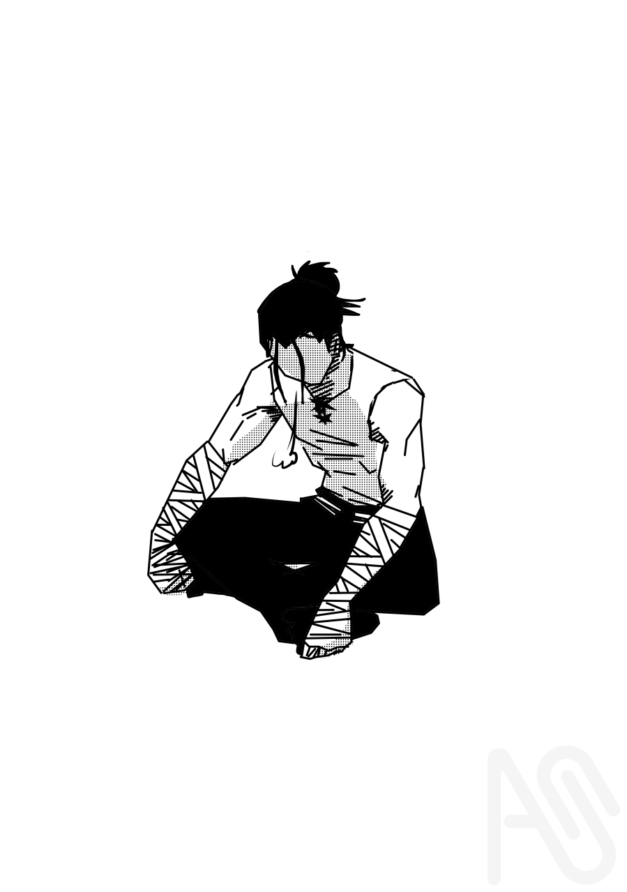 angry protagonist sketch Illust of edu.artt drawing illustration sketch art anime manga medibangpaint digital boy oc