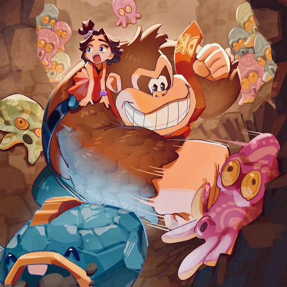 投棄場の階層 Illust of モにょルン fanfic girl fanart illustration かっこいい background Artwork ドンキーコング