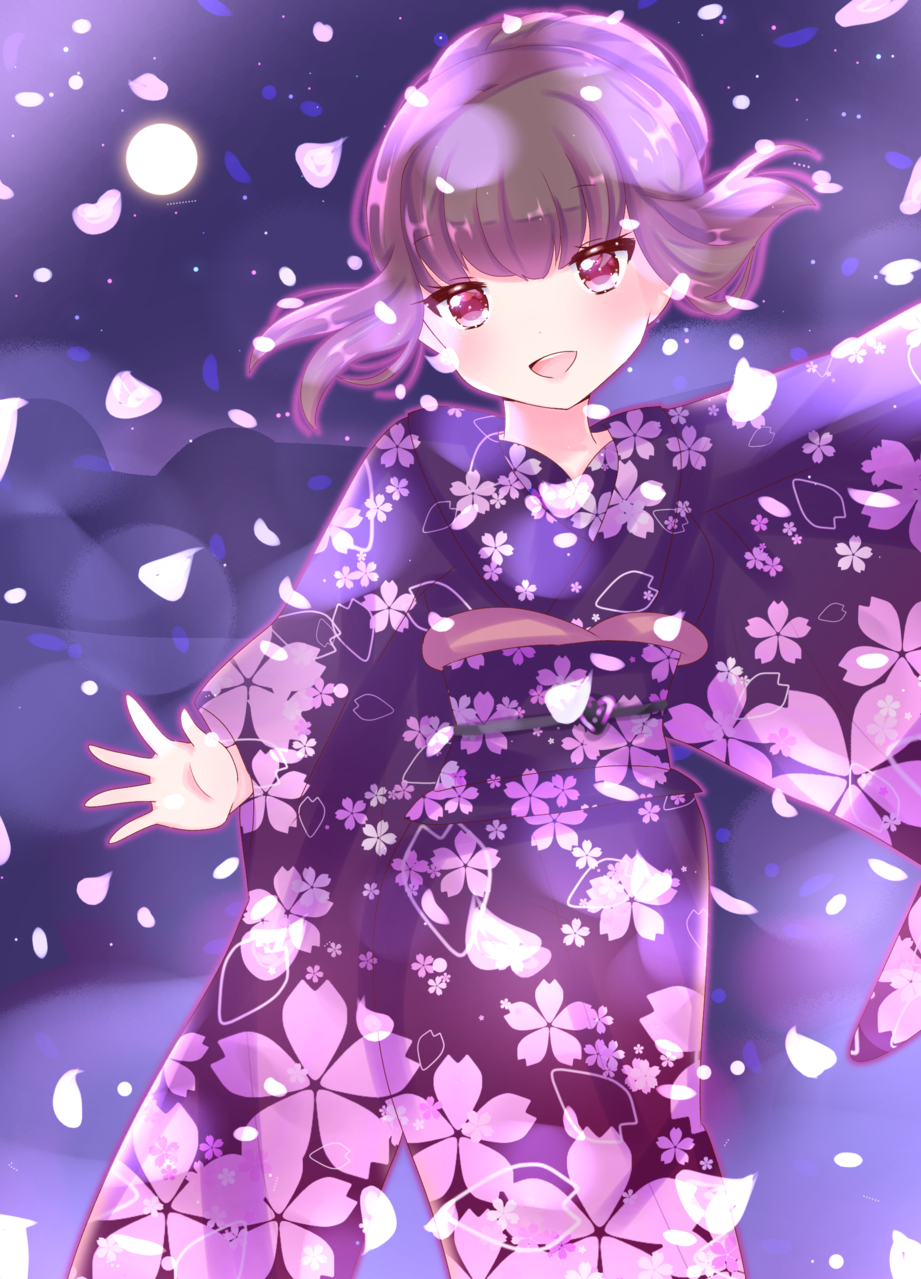 桜舞い踊る夜 Nonta イラスト Art Street アートストリート