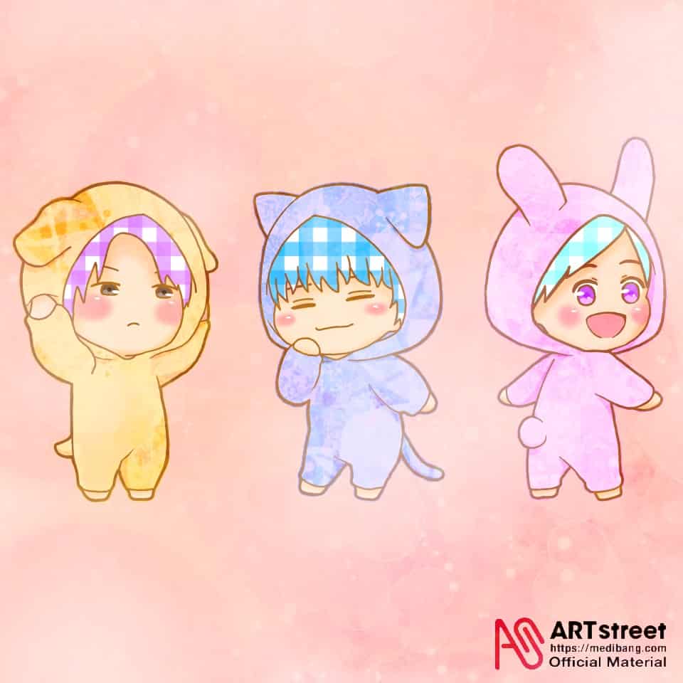 かわいい3人組 ぽとと イラスト Art Street アートストリート