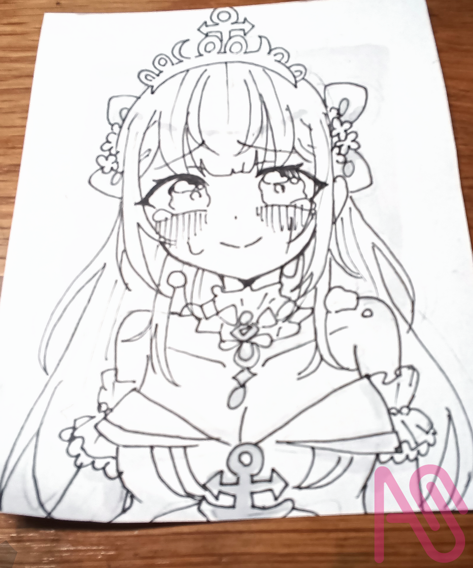 前の破ったイラスト Illust of みたらし団子 girl cute 可愛い女の子 analog hololive 女の子可愛い 湊あくあ あくあーと AnalogDrawing vチュウバー