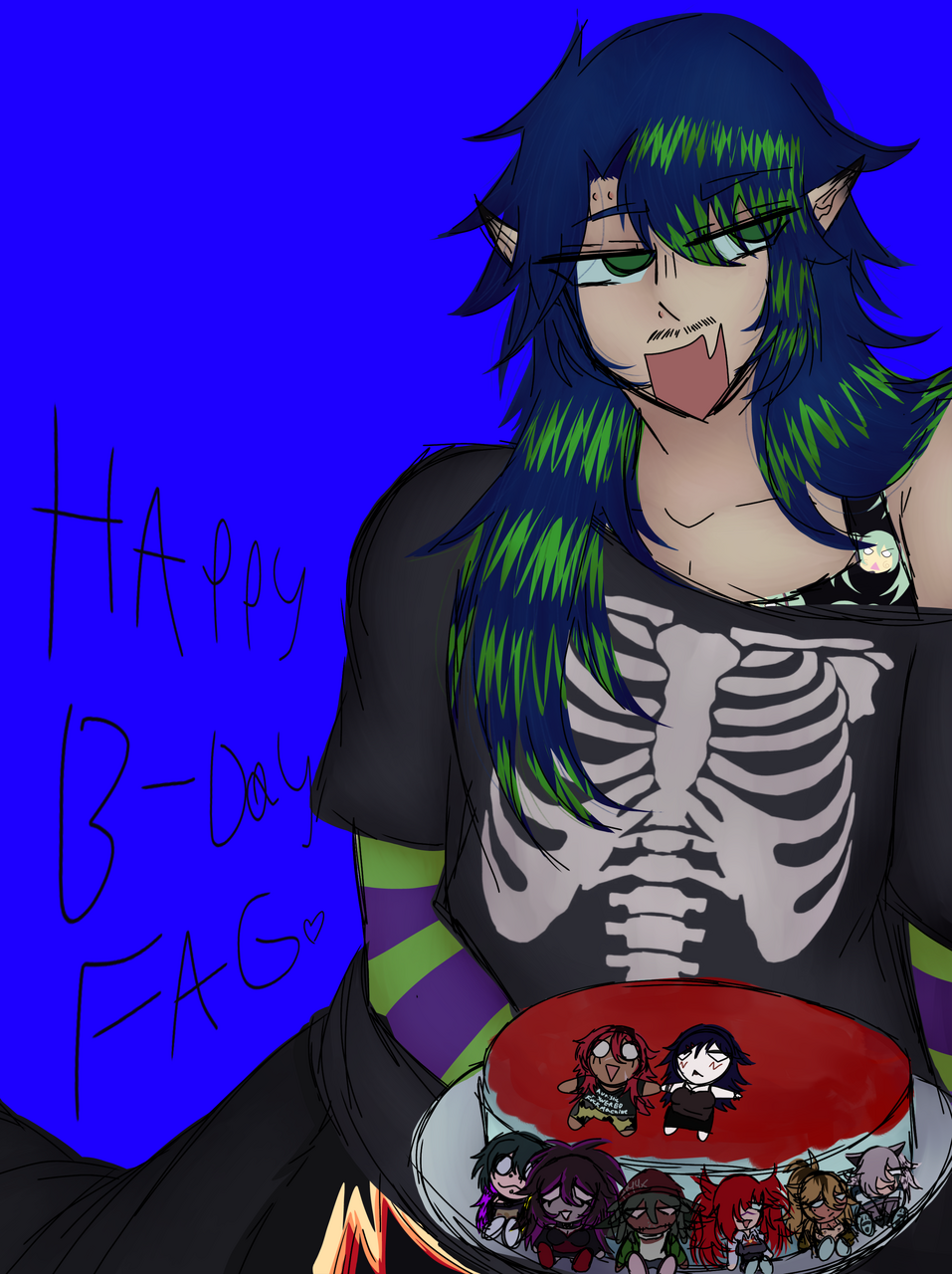 PRETTY FLY 4 A WHITE GUY Illust of ☆★ Wh0rr0R ⛧♱ fanart anime medibangpaint digital oc Gay animestyle birthday ibispaint Twinkwarning