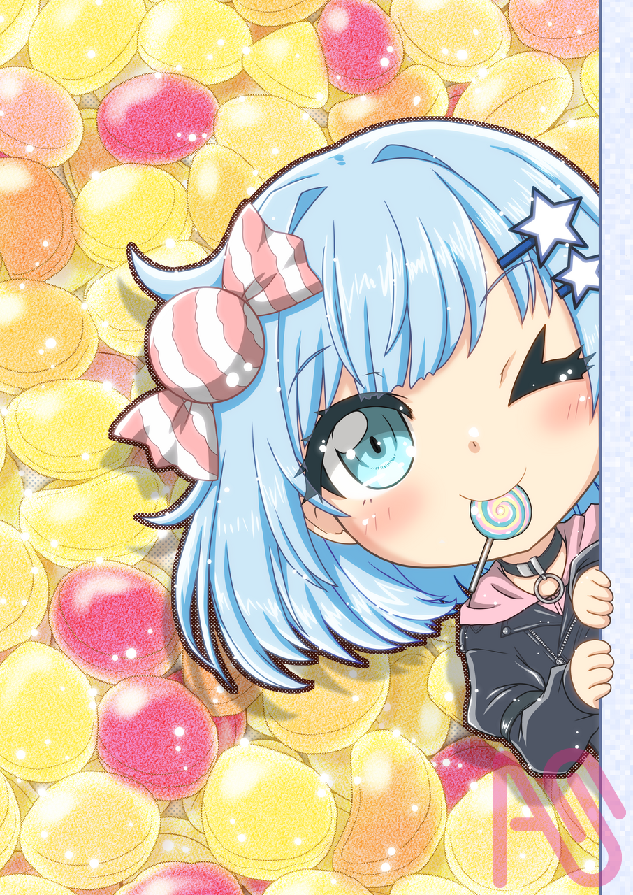 キャンディの向こうから Illust of ゆきおん ARTstreetMonthlyIllustrationContestMayThemeCandy girl original oc キャンディー
