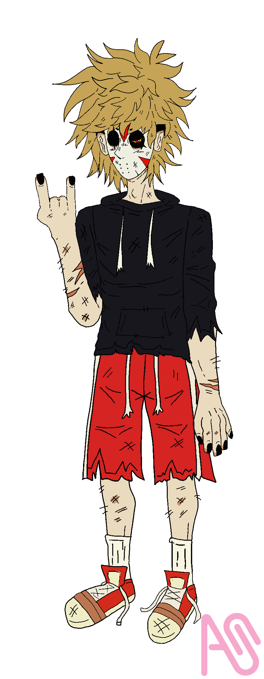 Crime || new oc  Illust of 𝑬𝑽@ boy oc red cool sona Afourteen Ev@