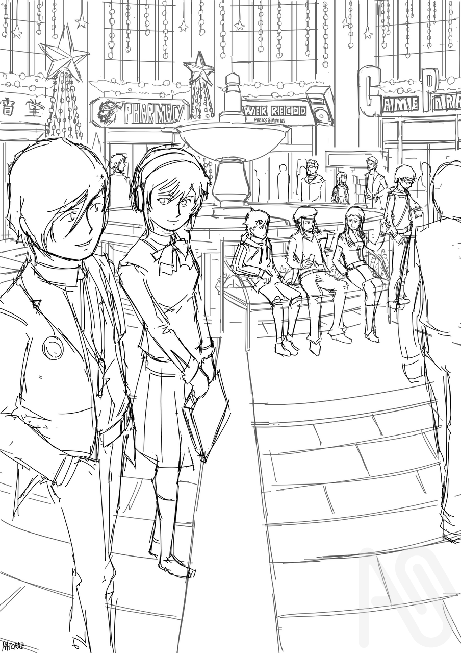 Scenery of Festivities  Illust of Patornz girl character person persona scenery landscapes